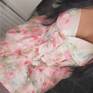 Floral Strapless Dress